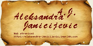 Aleksandra Janičijević vizit kartica